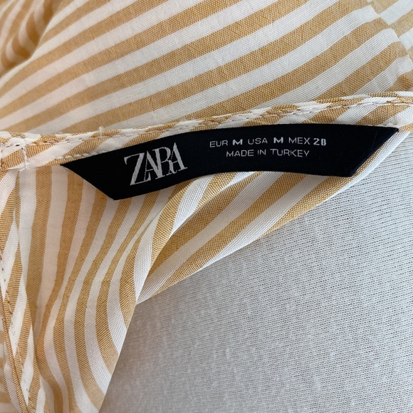 ZARA Striped Crop Blouse - Picture 7 of 10